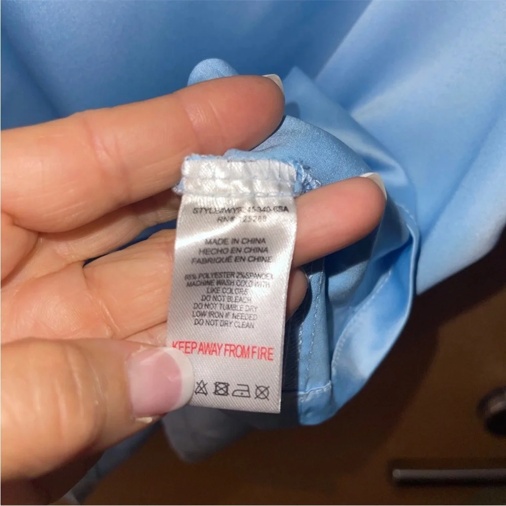 Jason Wu Collection Pastel Blue Satin Cami and Shorts Pajama Set, Size L NWOT
